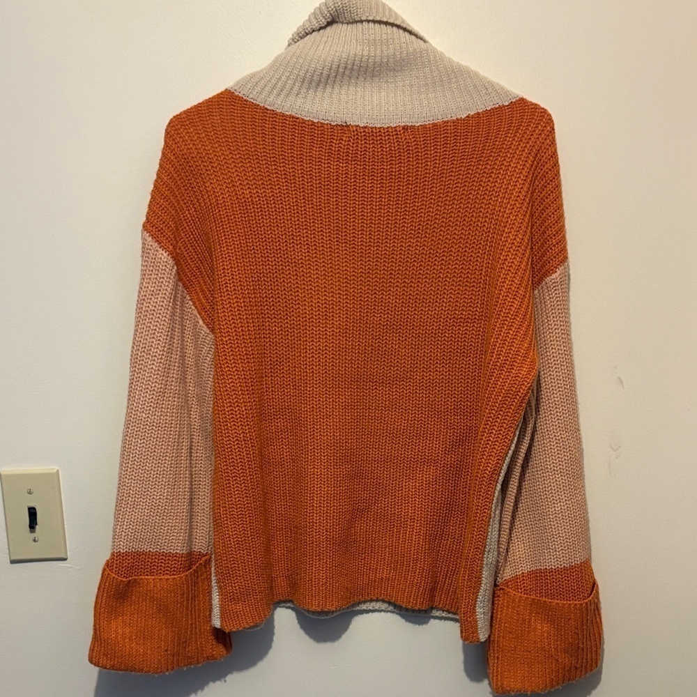 Cabincore Colorblock Turtleneck Sweater | Soft Girl | Scandi | Minimalist - Picture 6 of 7